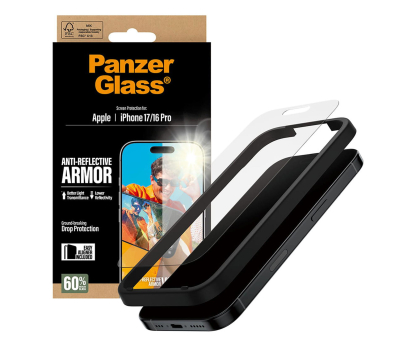 Szkło i folia ochronna PanzerGlass Armor Anti-Reflective EasyAligner do iPhone 17 / 16 Pro